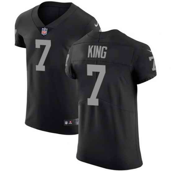 Nike Las Vegas Raiders 7 Marquette King Black Team Color Men Stitched NFL Vapor Untouchable Elite Jersey